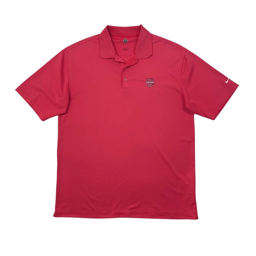 Nike Golf Shirt Men L Large Punch FitDry Calabasas Country Club Performance Polo